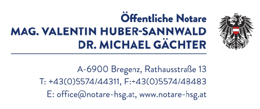 Öffentliche Notare Huber-Sannwald & Gächter Partnerschaft